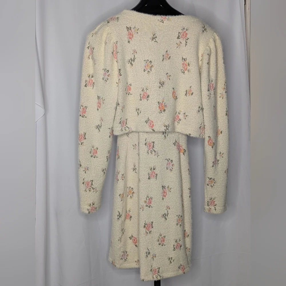 Daily Practice by Anthropologie Floral Printed Sweater Dress Set Size Large - Picture 5 of 10